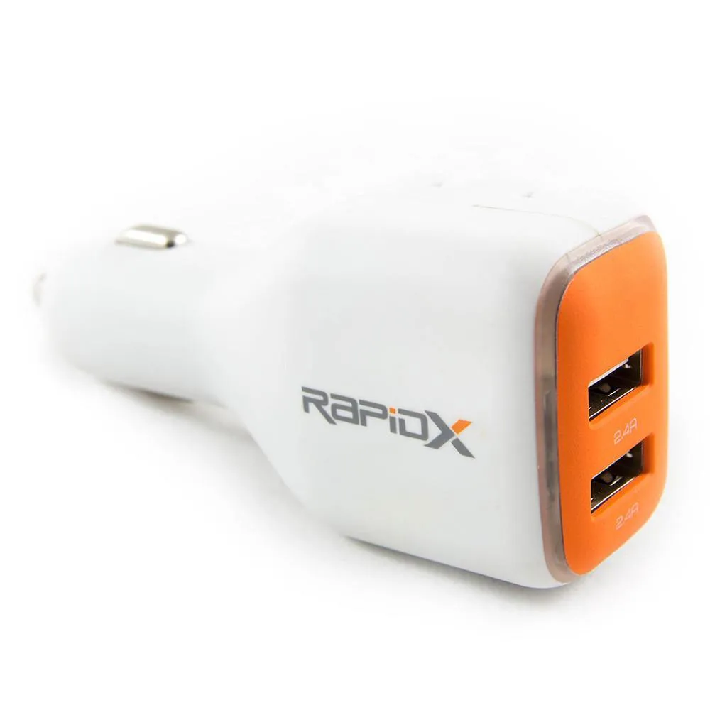 DualX Wall & Car Charger - Orange