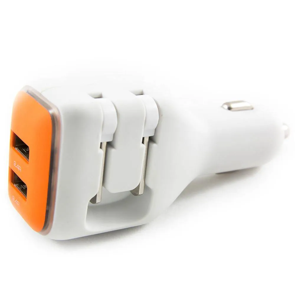 DualX Wall & Car Charger - Orange