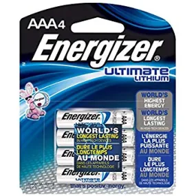 Energizer AAA4 Ultimate Lithium AAAx4