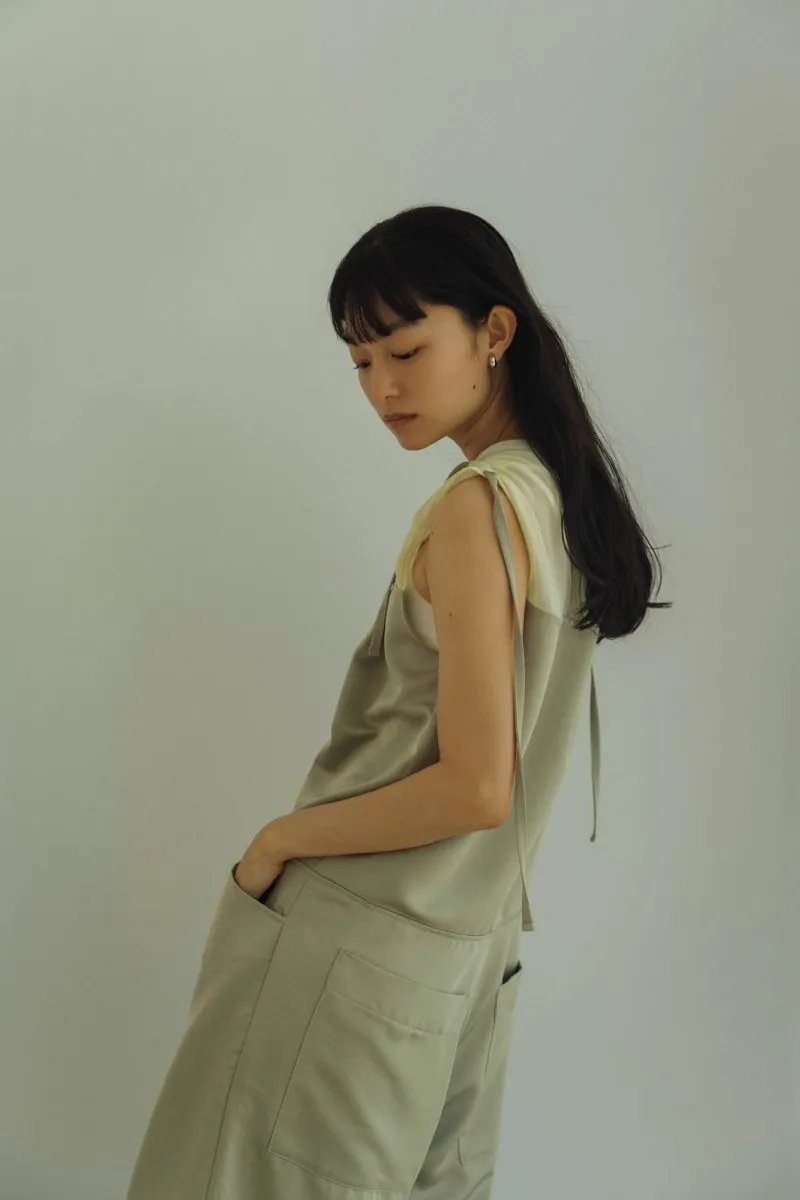 ennui sheer satin all in one/pistàcchio