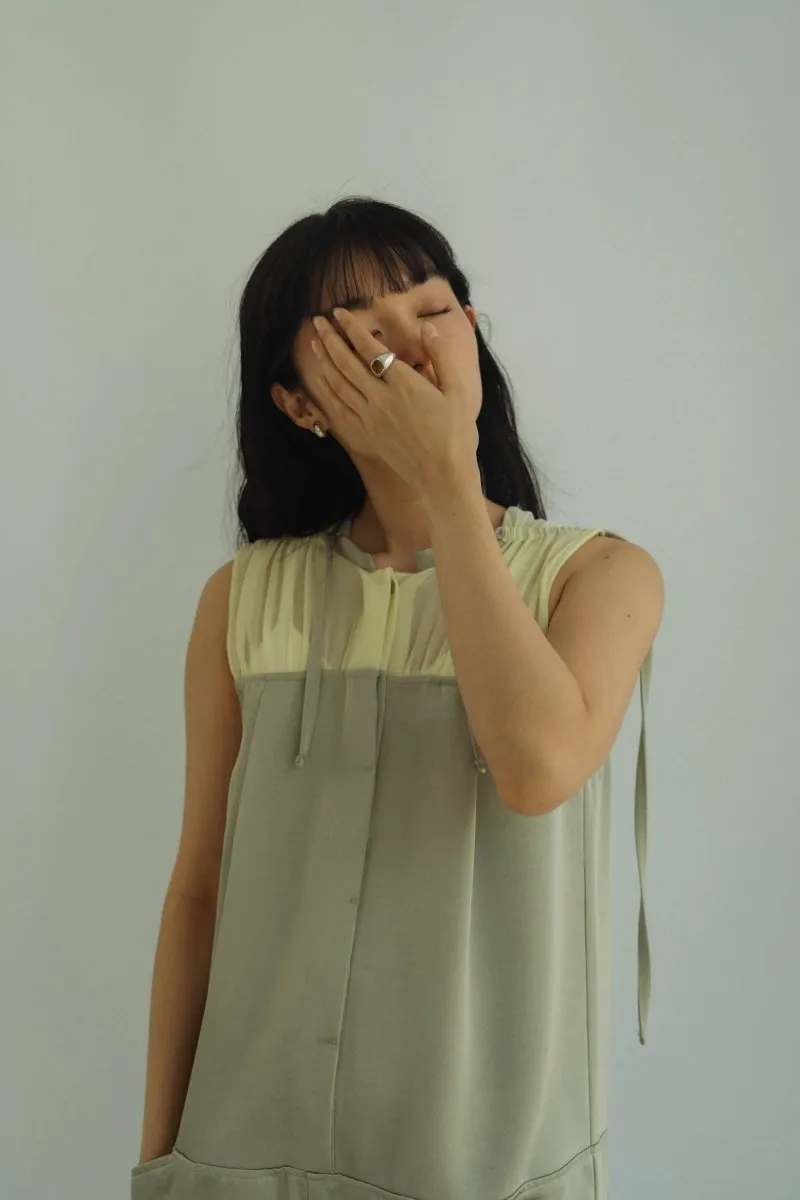 ennui sheer satin all in one/pistàcchio