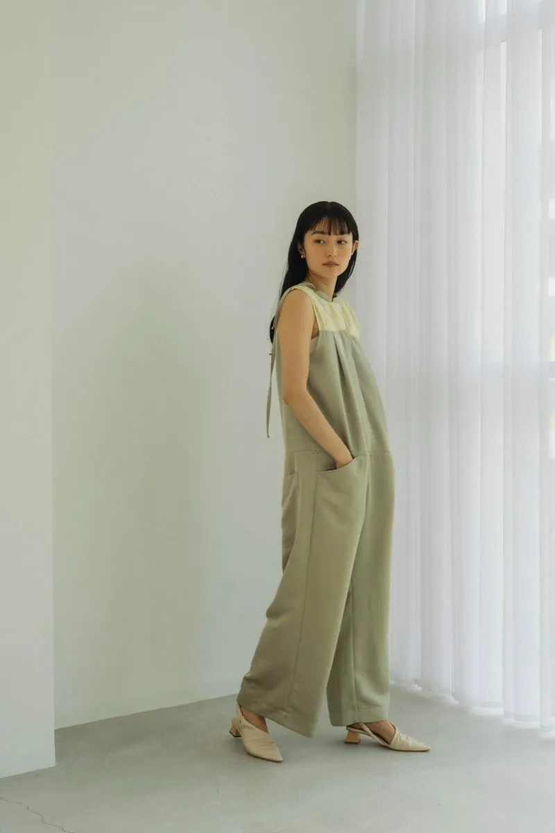 ennui sheer satin all in one/pistàcchio
