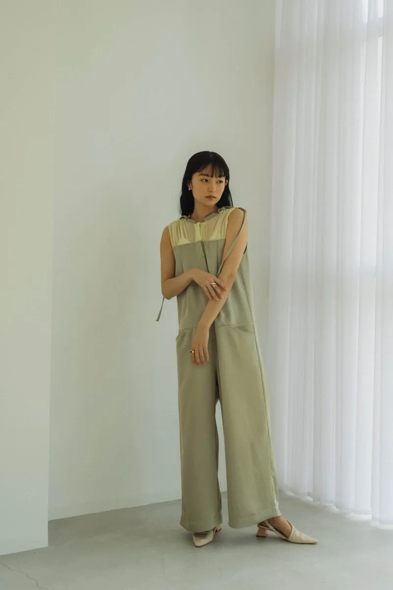ennui sheer satin all in one/pistàcchio