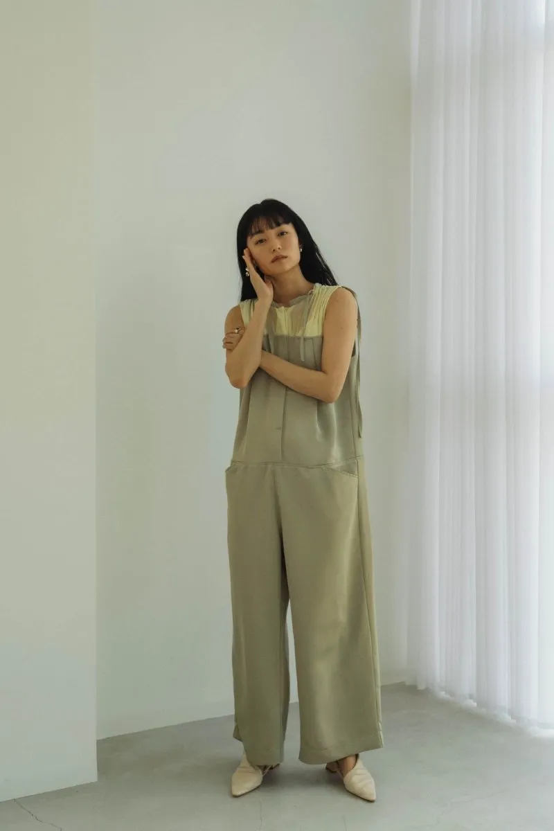ennui sheer satin all in one/pistàcchio