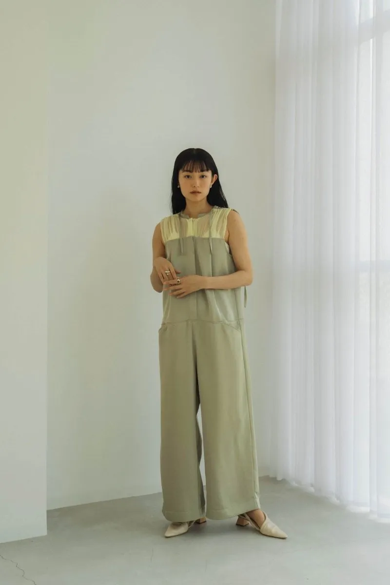 ennui sheer satin all in one/pistàcchio