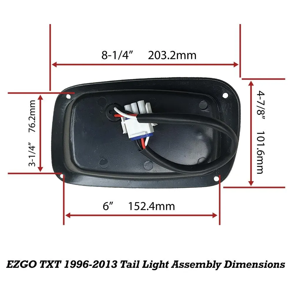 EZGO TXT LED Tail Light Replacement Assemblies 1996-2013