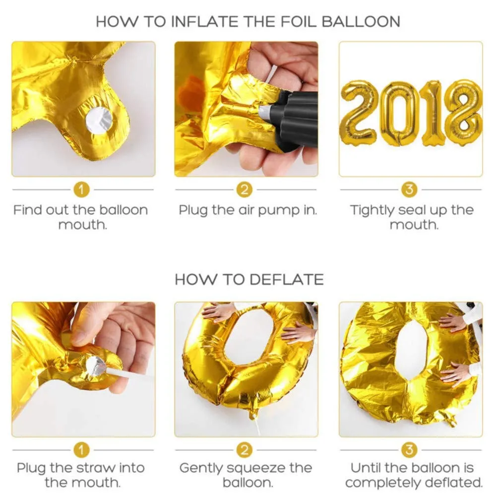 Happy Birthday Decoration Black & Golden 107 Pcs DIY Kit