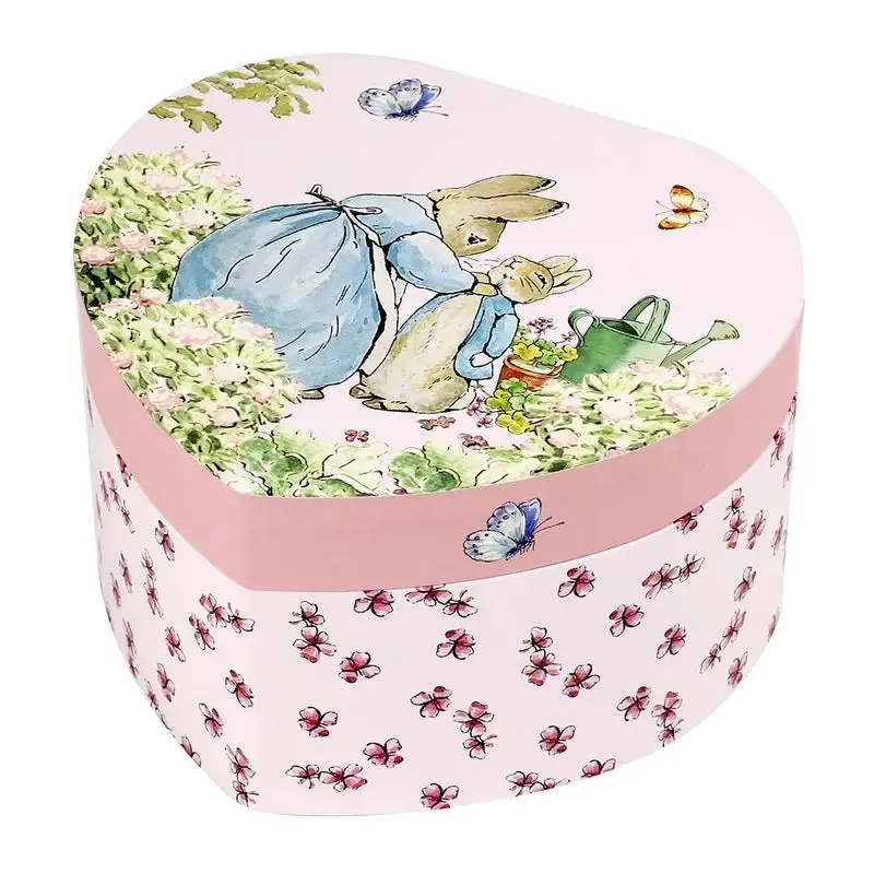 Heart Music Box/Jewelry Box with Peter Rabbit