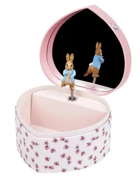 Heart Music Box/Jewelry Box with Peter Rabbit