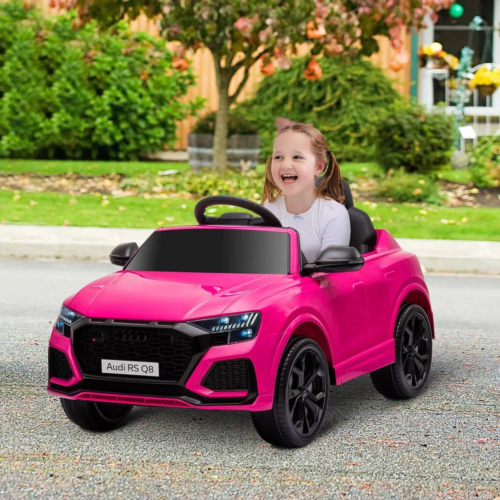 Homcom Audi RS Q8 6V Kids Electric Ride On Car Toy w/ Remote Control Pink