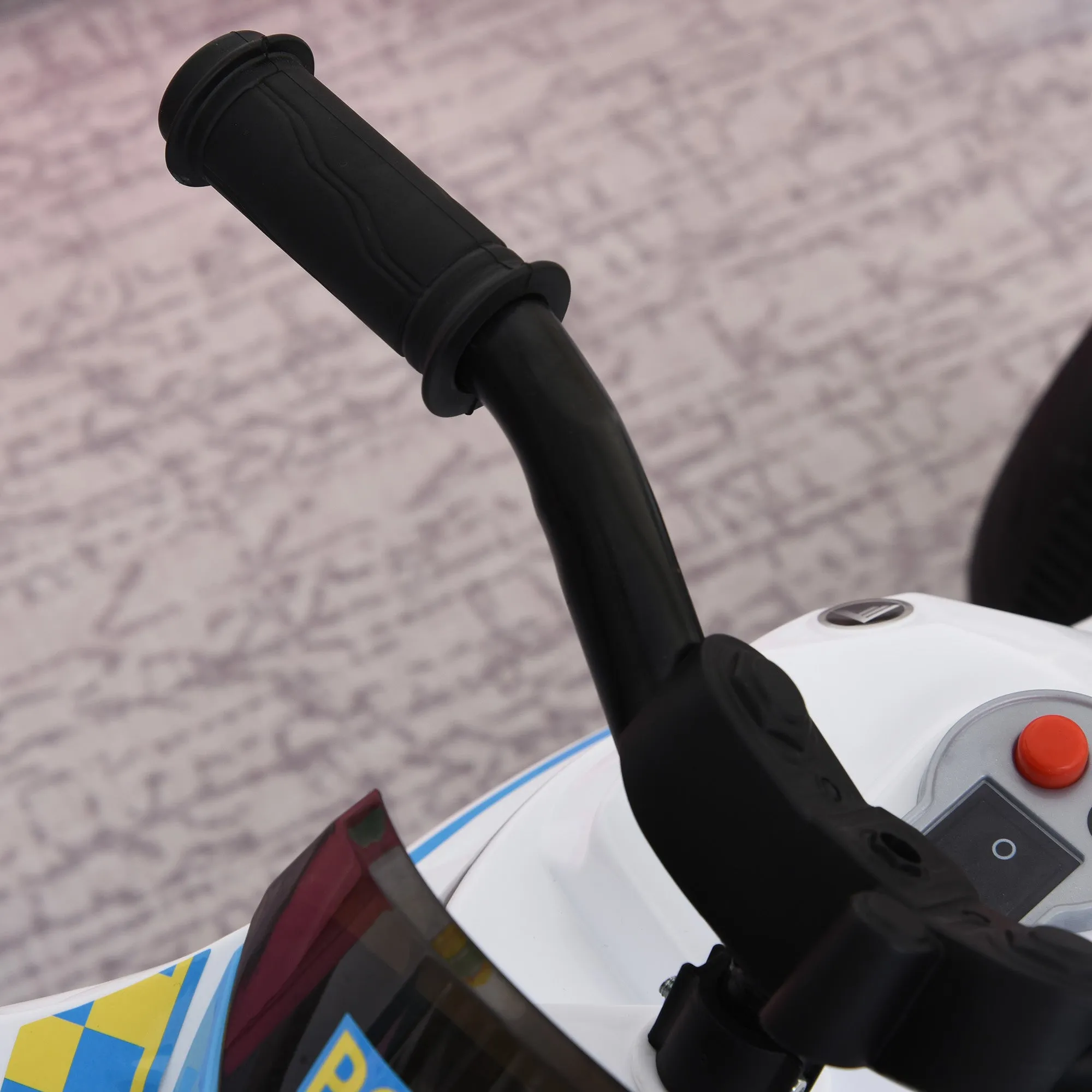 HOMCOM Kids Ride-On Police Bike with 3 Wheels - Blue