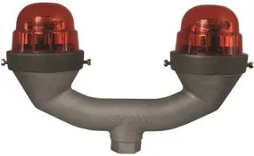 Hubbell Lighting Led Area Warning Light Dual Head 120 Volts Red
