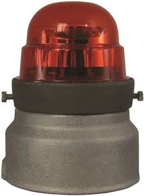 Hubbell Lighting Led Area Warning Light Single Head 120 Volts Red