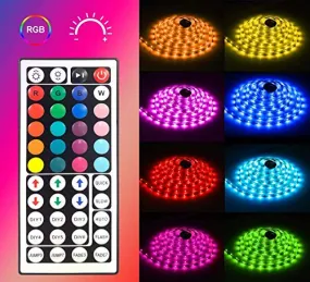HYPER LIGHT LED Strip Lights | RGB 3528LEDs Color Changing Full Kit with Remote Control | 2A Adapter Power Supply Mood Lamp | Decoration sled strip light | lights for decoration | led strip light with remote control