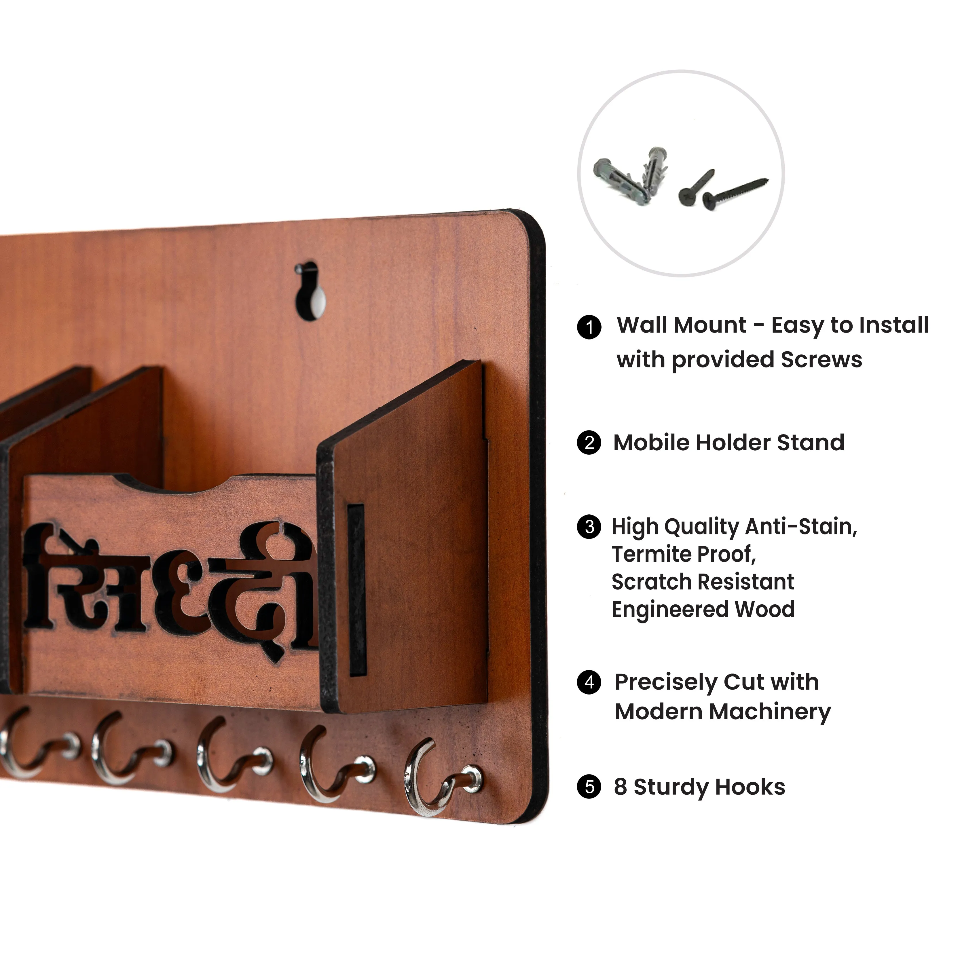 Indian Ethos Inspired Ridhi-Sidhi Key Hooks with Mobile Stand