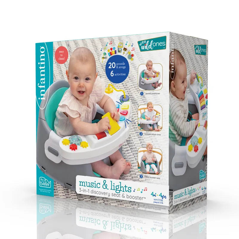 Infantino Music & Lights 3-in-1 Discovery Seat & Booster