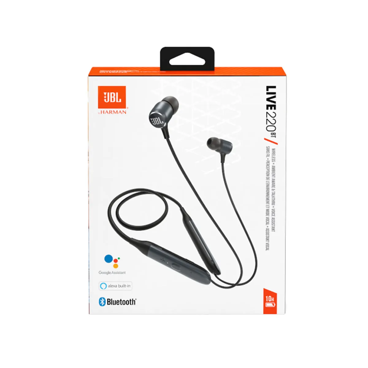 JBL Live 220BT In-Ear Wireless Neckband Headphones - Black