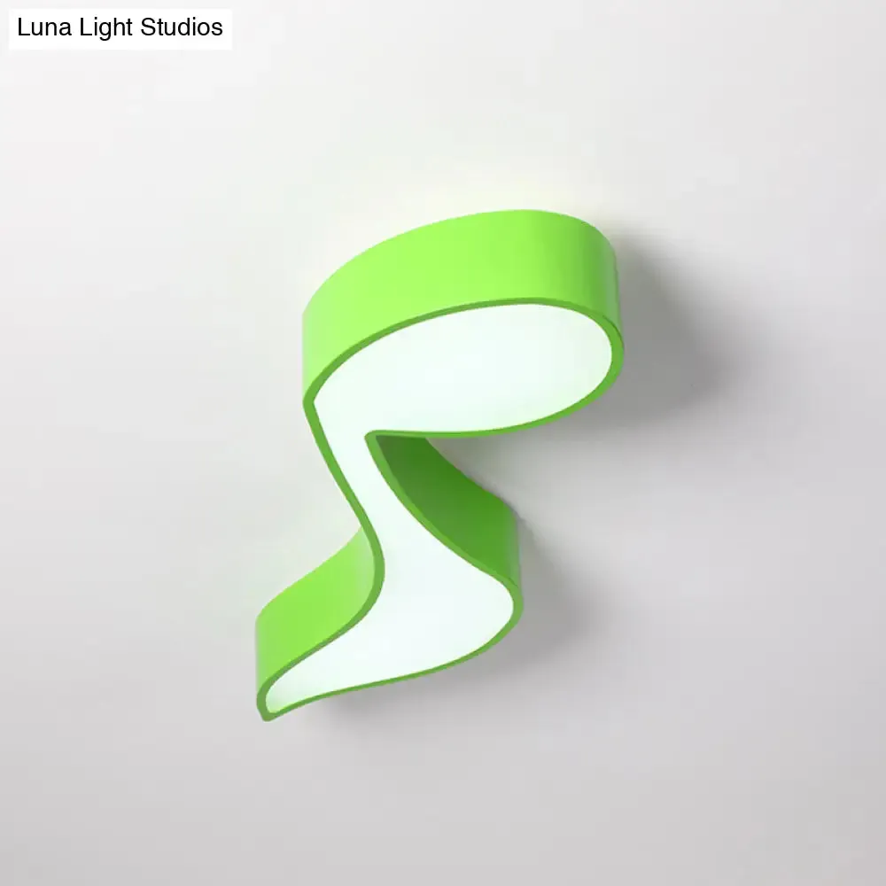 Kindergarten Flush Ceiling Light - Music Note Acrylic LED Cartoon Fixture