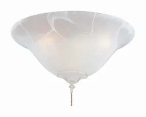 LED Ceiling Fan Light Kit in White Finish by Minka Aire
