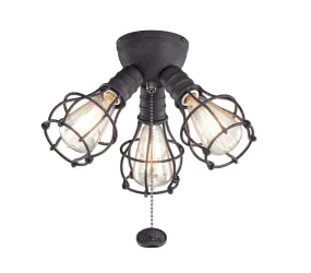 LED Fan Light Kit from the Accessory Collection in Distressed Black Finish by Kichler