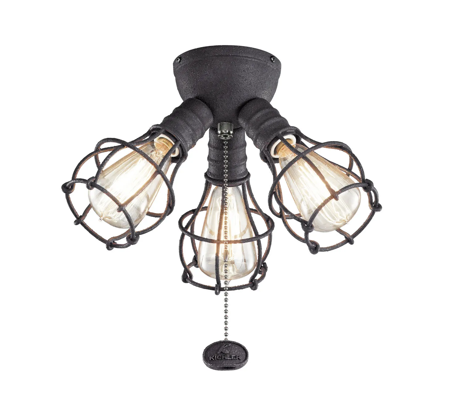 LED Fan Light Kit from the Accessory Collection in Distressed Black Finish by Kichler