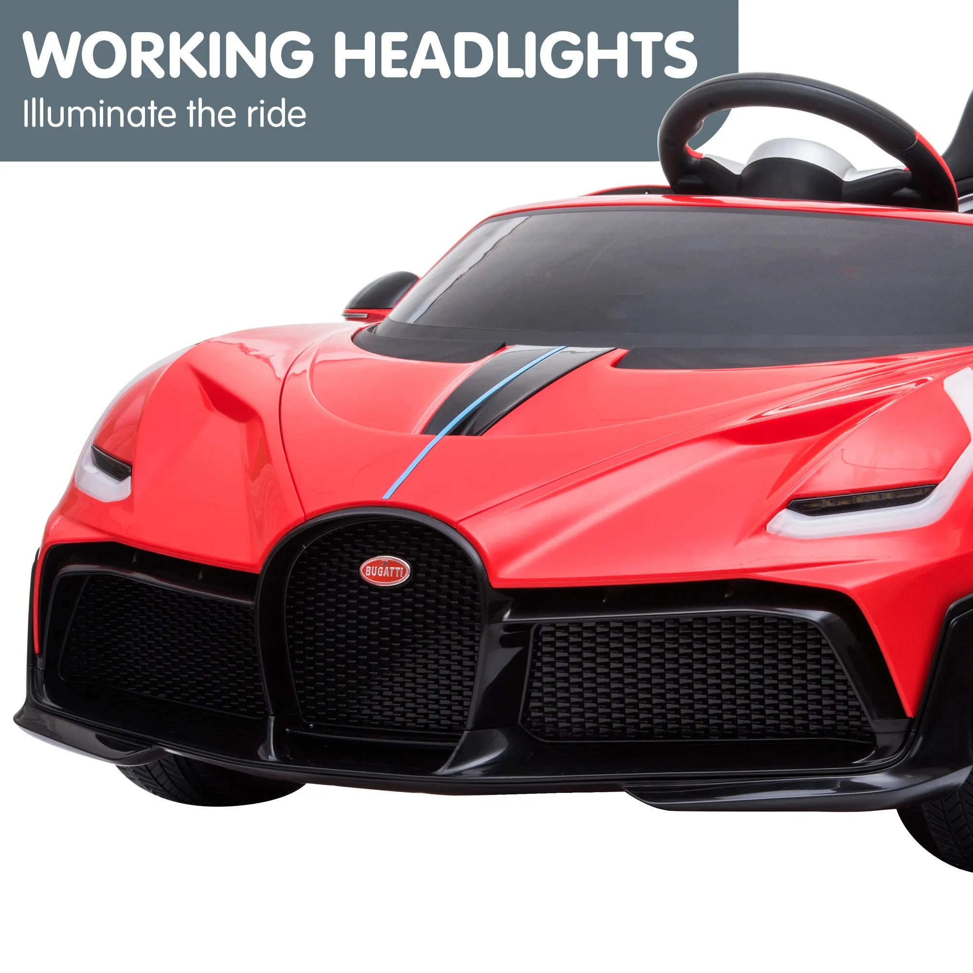 Licensed Bugatti Divo Red Kids Electric Ride On Car 12V7AH