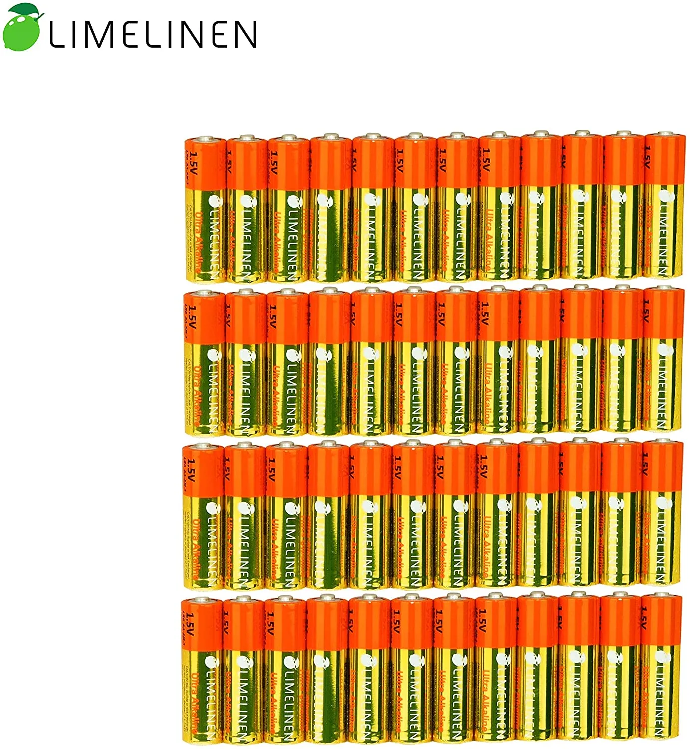 LIMELINEN AA Batteries - Alkaline High Performance, Shelf Life 10 yrs