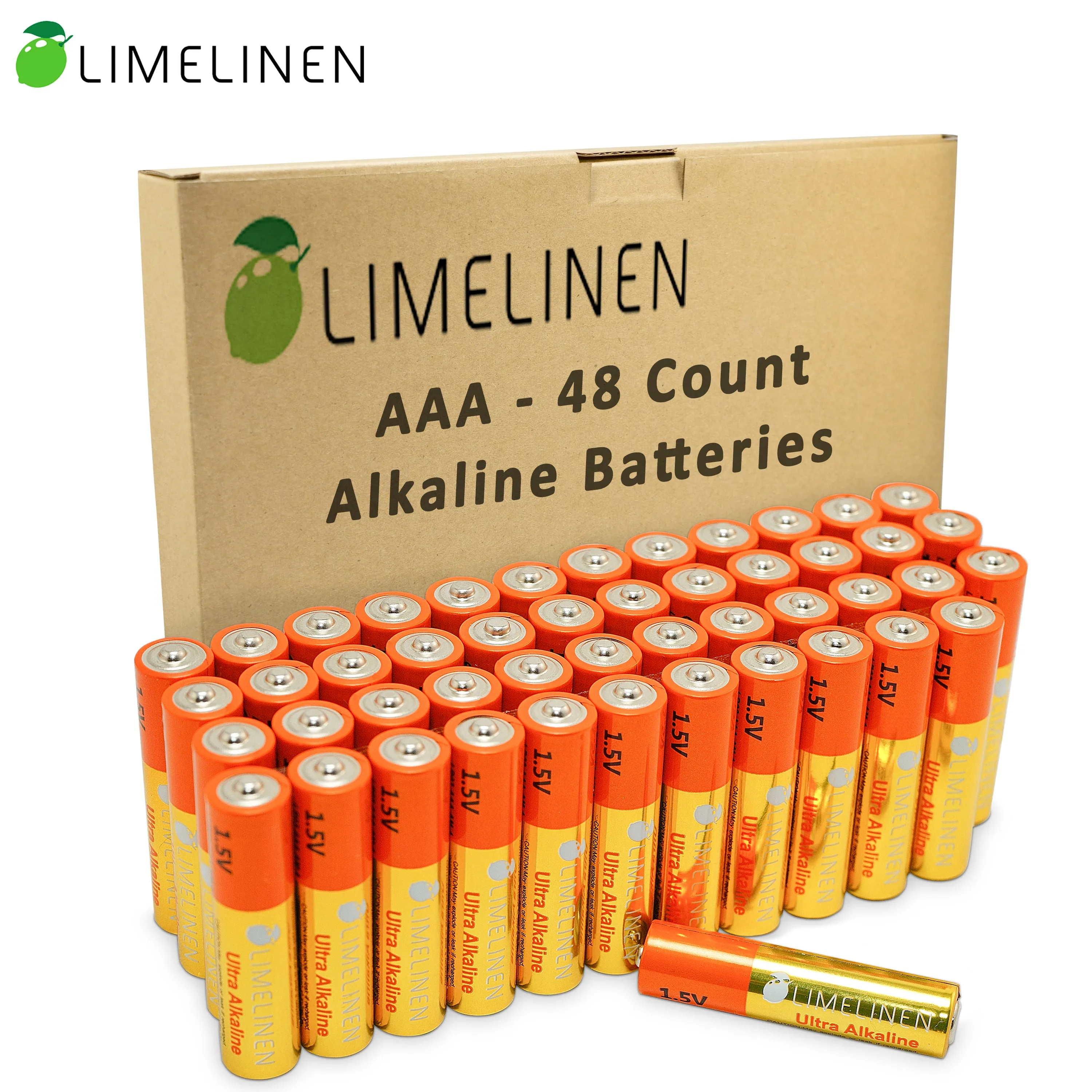 LIMELINEN AA Batteries - Alkaline High Performance, Shelf Life 10 yrs