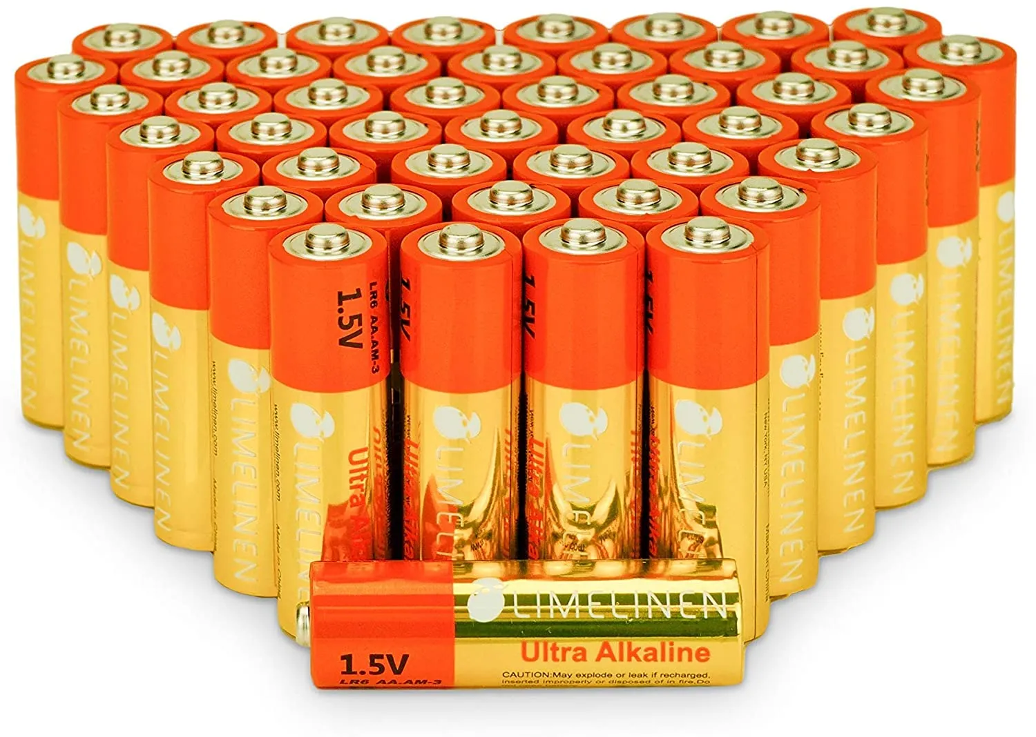 LIMELINEN AA Batteries - Alkaline High Performance, Shelf Life 10 yrs