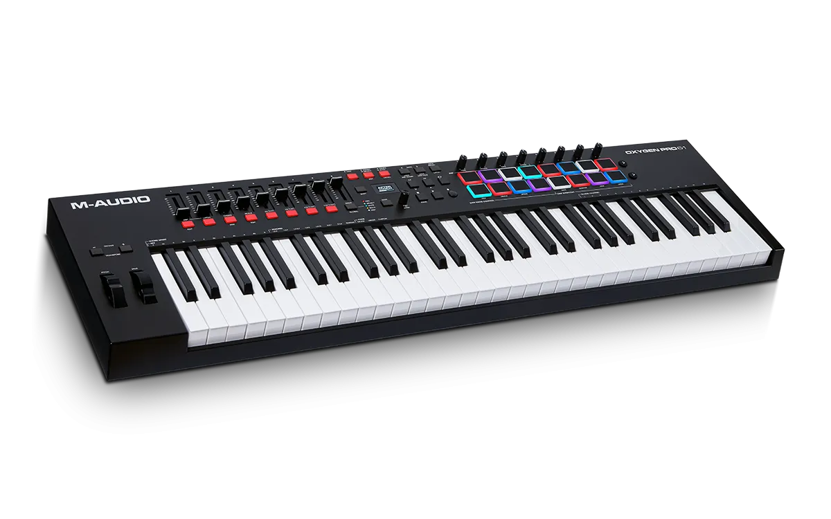 M-Audio Oxygen Pro 61 – 61 Key USB MIDI Keyboard Controller With Beat Pads