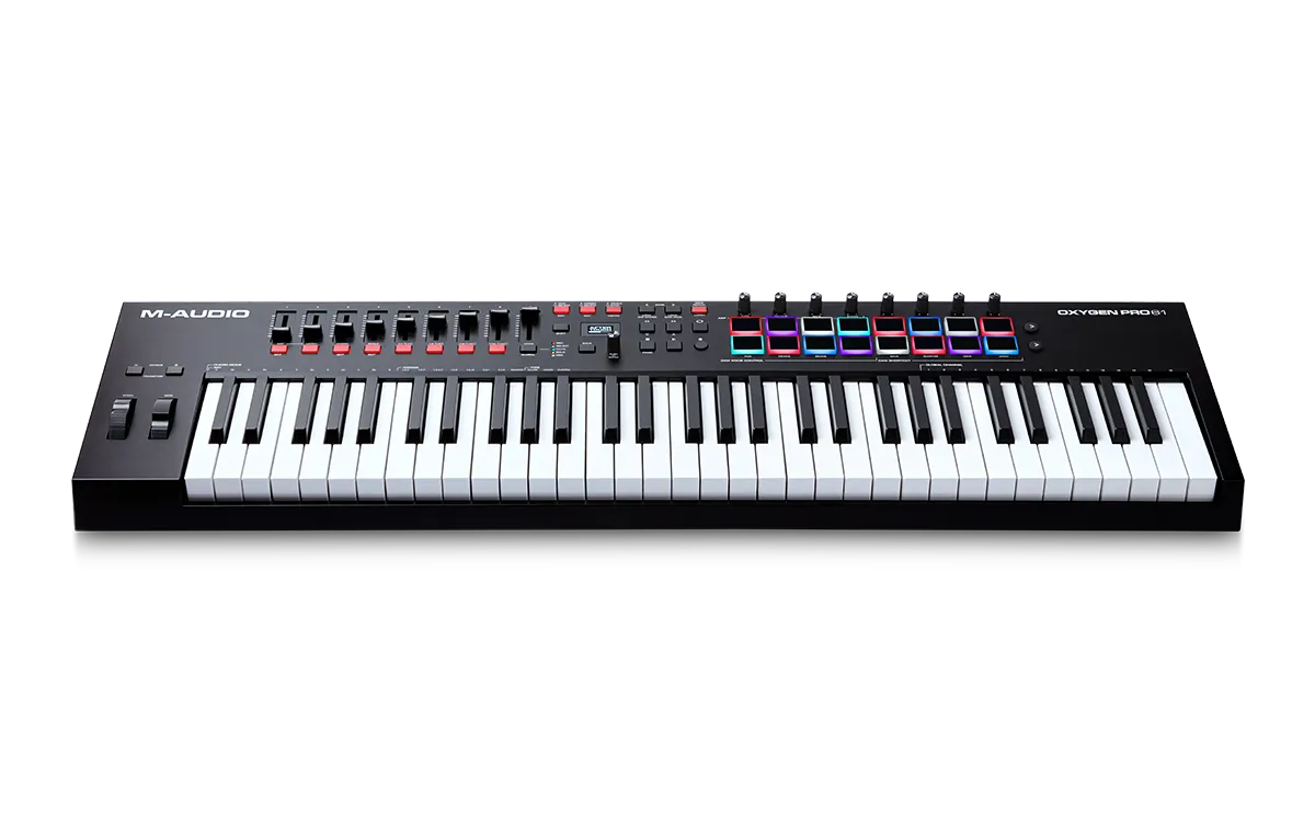 M-Audio Oxygen Pro 61 – 61 Key USB MIDI Keyboard Controller With Beat Pads