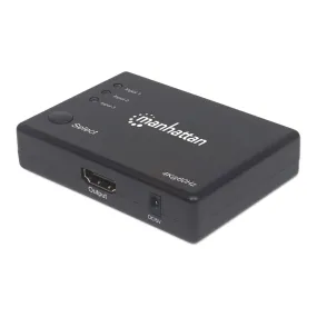 Manhattan 207676 3-Port Black 4K Compact HDMI Switch