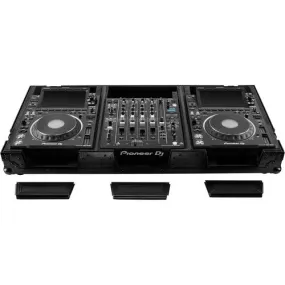 Odyssey FZ12CDJWXD2BL Extra-Deep Coffin Flight Case for 12" DJ Mixer and Two Large-Format Media Players (All Black)