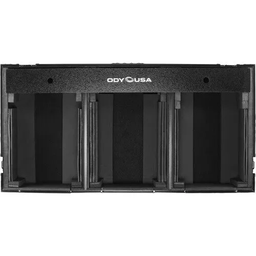 Odyssey FZ12CDJWXD2BL Extra-Deep Coffin Flight Case for 12" DJ Mixer and Two Large-Format Media Players (All Black)