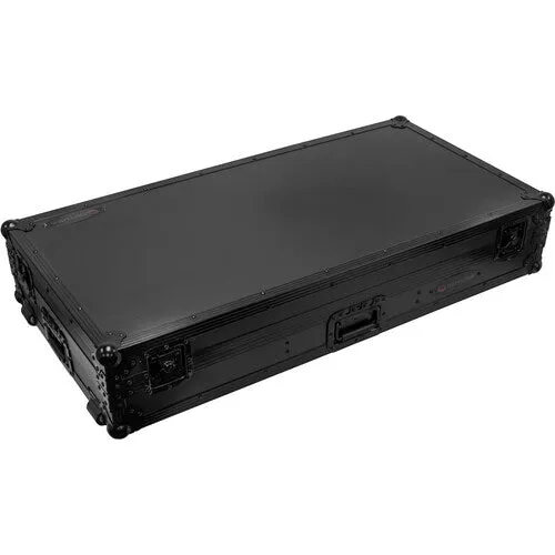 Odyssey FZ12CDJWXD2BL Extra-Deep Coffin Flight Case for 12" DJ Mixer and Two Large-Format Media Players (All Black)