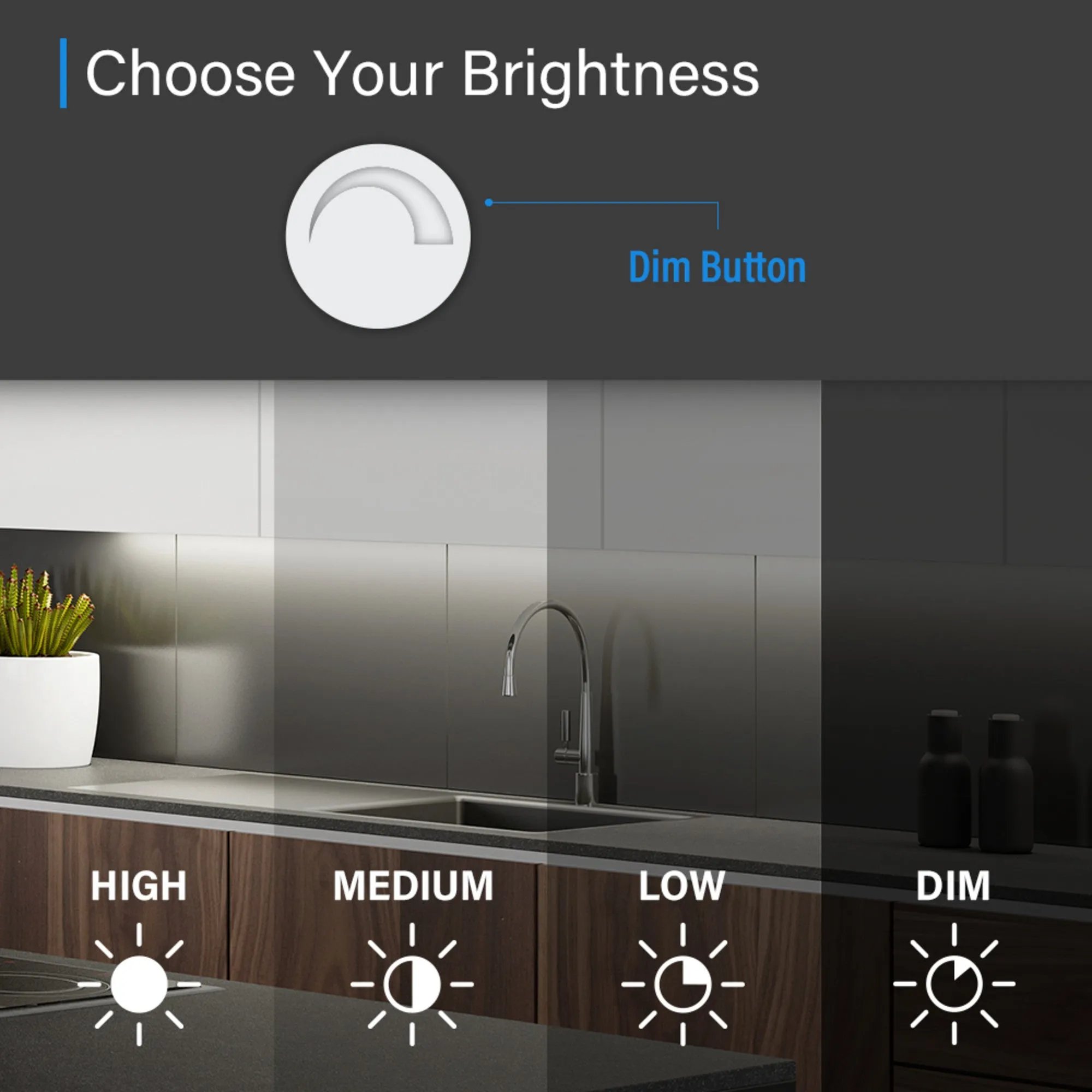 Onesync Undercabinet White Hand Wave Motion Sensor