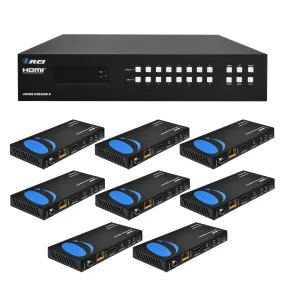OREI UHD88EXB230R-K: 8x8 4K HDMI Matrix Switcher Extender Over CAT Cables
