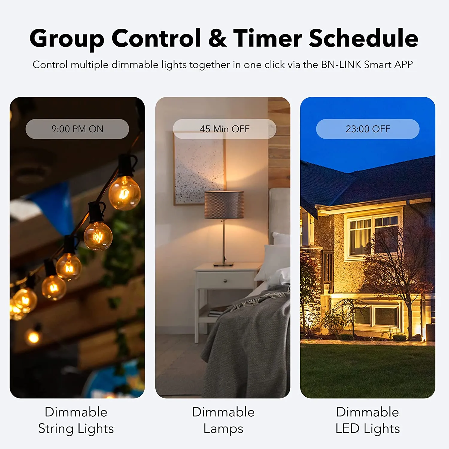 Outdoor Smart WiFi Dimmer Plug APP Remote Control and Google Assistant, Alexa BN-LINK