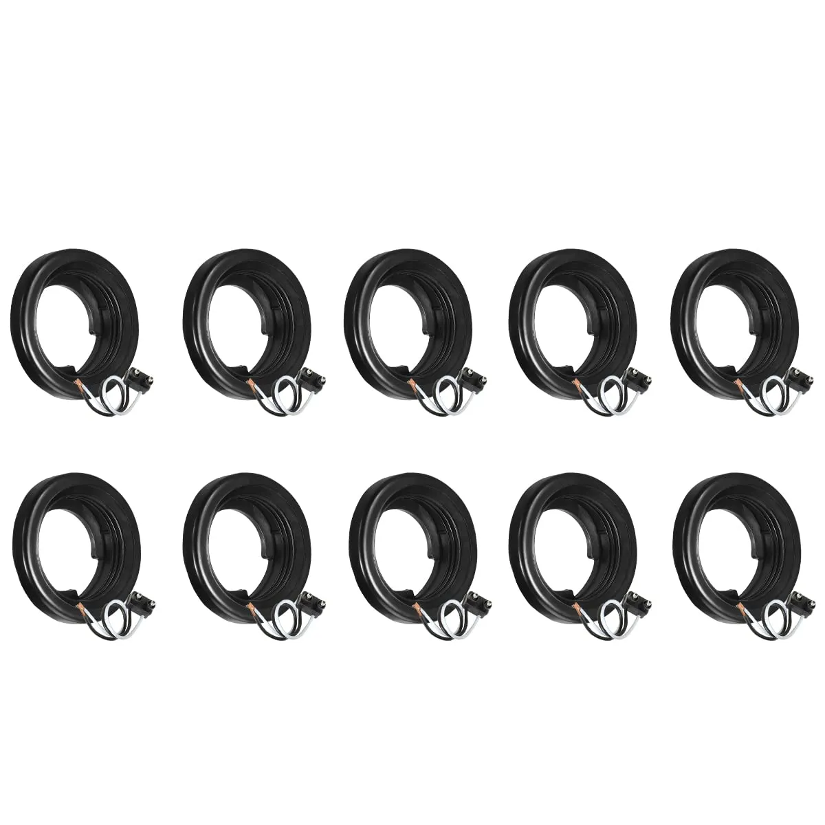 Partsam (10) Marker/Clearance Light 2 Prong Pigtails & Rubber Grommets