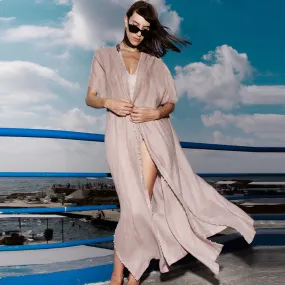 PEARL DROPS ON PINK ABAYA