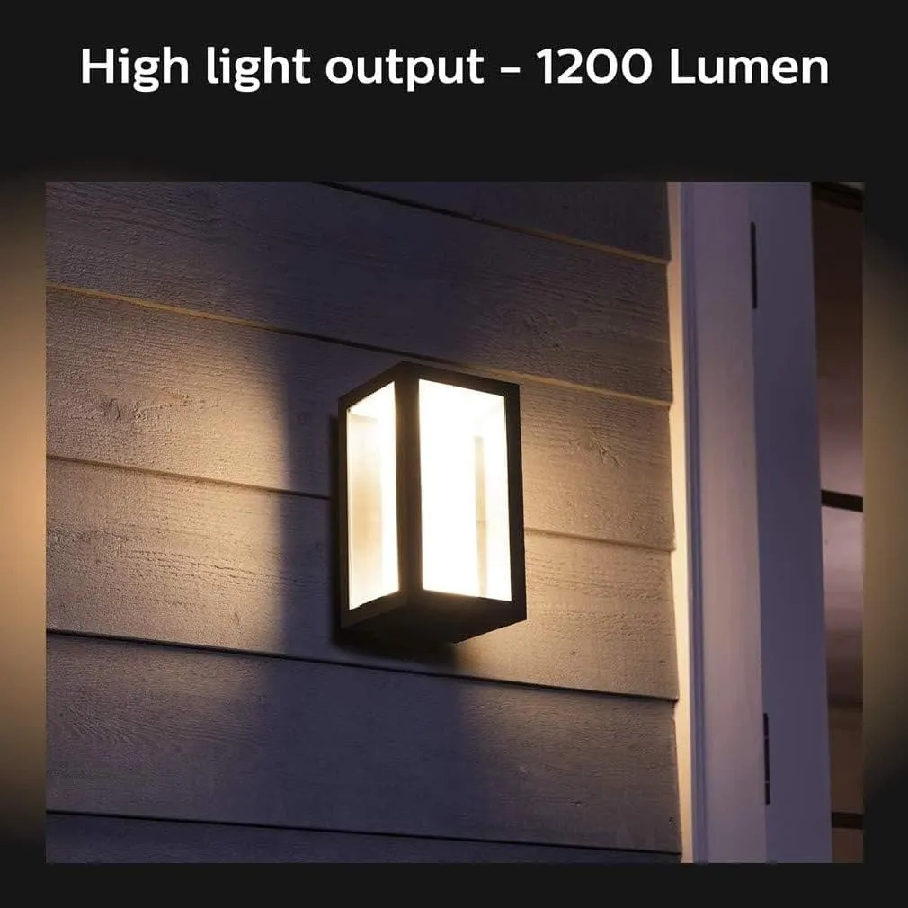 Philips Hue Impress White and Colour Ambiance LED Smart Garden Wall Light [Slim], Works with Alexa, Google Assistant and Apple Homekit