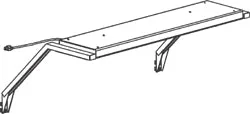 Production Basics 8504 Overhead Light Assembly with Arms for Workstation Uprights, 36"W
