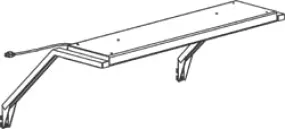 Production Basics 8505 Overhead Light Assembly with Arms for Workstation Uprights, 60"W