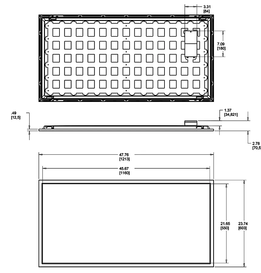 RAB T34-2X4-40N-D10 - 2x4 ft LED Flat Panel - 40 Watt - 4000 Kelvin - Cool White - 50000 Rated Hours