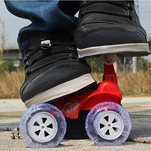 R/C Rechargeable 360 Degree Twisting Stunt Car with Music & Lights for Kids (Colors as Per Stock)