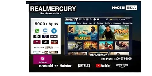 REAL MERCURY 32 inch Android 4l Ultra fhd 80(cm) QLED tvn Series