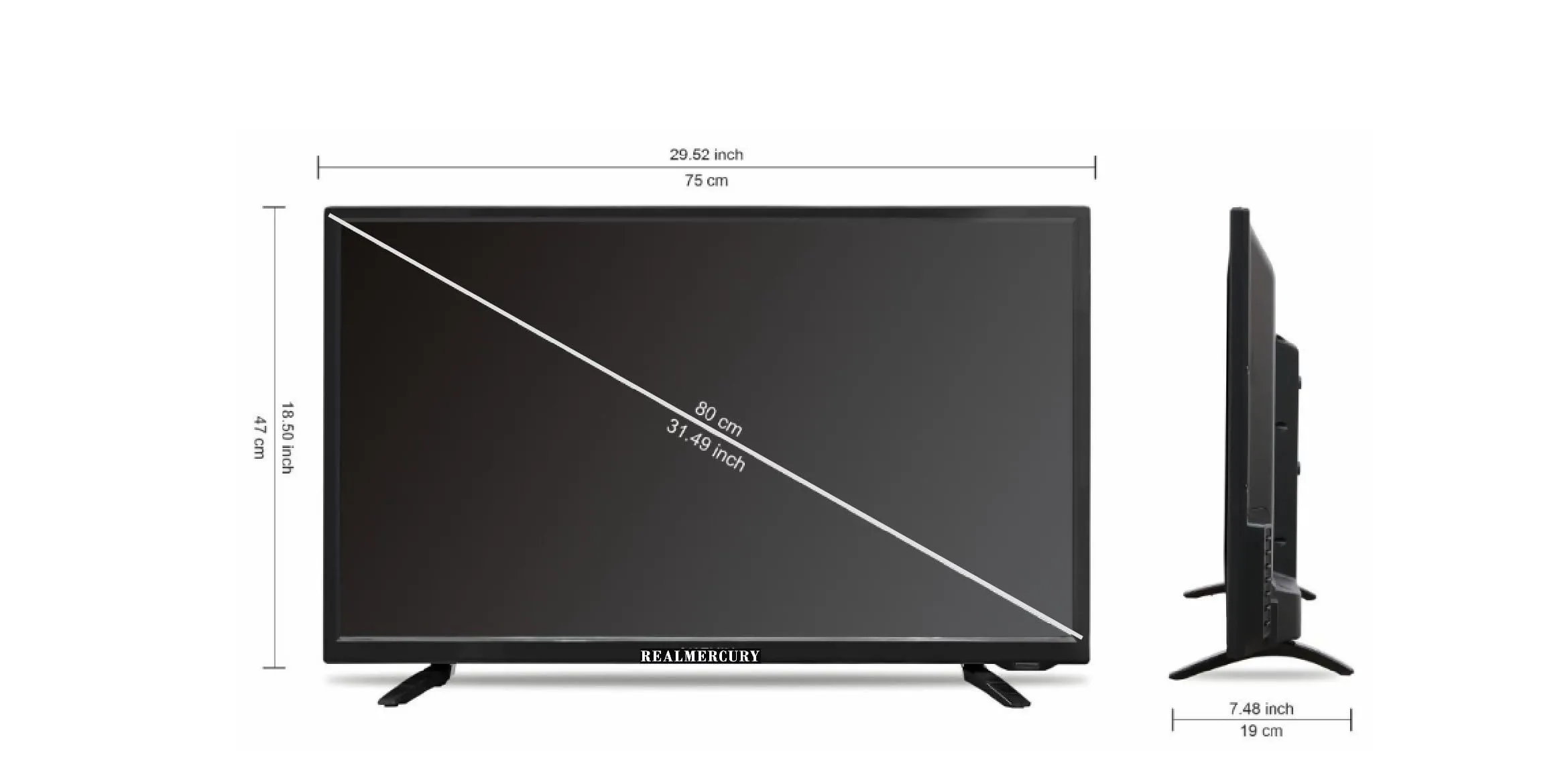 REAL MERCURY 4k 32 inch Ultra Full hd80 (cm) mrr Series