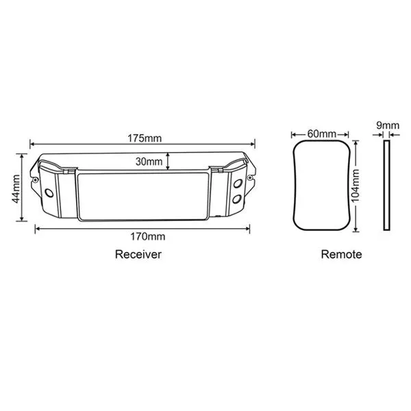 Remote Control   Receiver for CT (Colour Temp) LED Strip Havit Lighting - HV9102-M2 M4-5A
