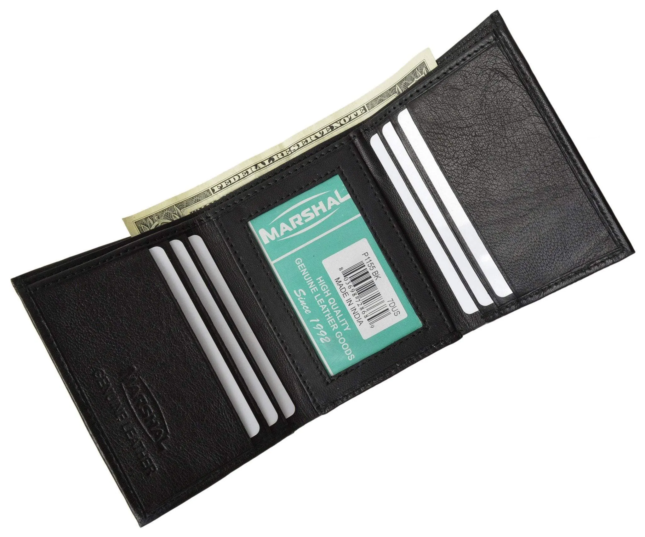RFID Premium Leather Men's Trifold Card Holder ID Wallet RFID P 55 (C)