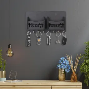Ridhi-Sidhi Charm Wall-Mounted Key Keeper with Phone Holder